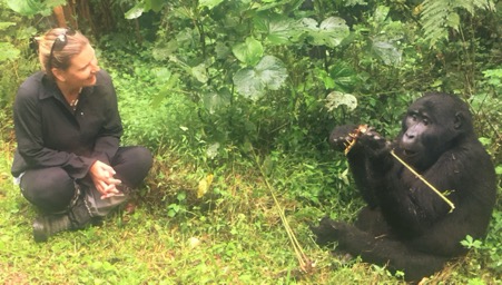 Stephanie Hill - The creator behind Fizziology.co.uk with a friendly Ape